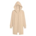 thumbnail image 7 of Women's Spring Fall Long Blazer Jackets Sleeve Lapel Pockets Loose Fit Work Casual Blazers Outerwear, 7 of 7