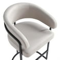 thumbnail image 5 of Manhattan Comfort Augusta Barstool with Metal Base in Light Gray, 5 of 11