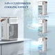 thumbnail image 5 of Aires acondicionados portátiles, mini enfriador de aire evaporativo 3-1 con control remoto, tanque de agua de 1,2 L y 2 cajas de hielo, temporizador de 7 horas, carga USB, 3 velocidades y luces de 7 c, 5 of 5
