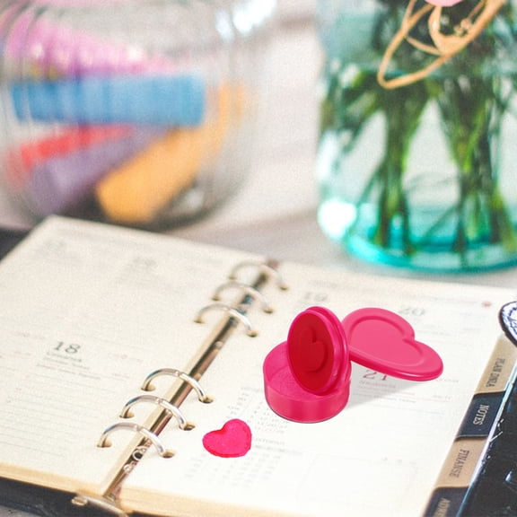 Hemoton 12pcs Heart Theme Stamps For Kids For Crafting Journaling Cute Plastic Stampers For Diy Projects Small And Adorable Stamp Set