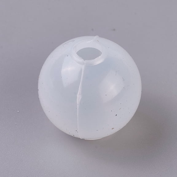 Silicone Molds Resin Casting Molds For UV Resin Epoxy Resin Jewelry Making Sphere Mold Ball White 24x22.5mm Hole: 10mm