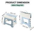 thumbnail image 2 of Uxcell Taburete Plegable de 8" para Adultos Capacidad de 165 lbs Taburete Antideslizante con Mango Taburetes Colapsables Azules, 2 of 7
