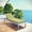 Silver Peridot, variant on Modway Shore Outdoor Patio Aluminum Chaise with Cushions in Silver Turquoise