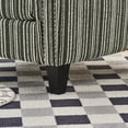 thumbnail image 6 of Modern Upholstered Accent Chair with Nailhead Trim, Green and White Striped Armchair, 6 of 10