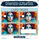 thumbnail image 2 of Pegatinas para tarjetas de crédito y débito, coloridas, para el Día de los Muertos, impermeables, resistentes a los arañazos y atractivas, 4 estilos personalizados para tarjetas de crédito y débito,, 2 of 8