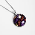 thumbnail image 4 of Halloween Glass Design Circular Pendant Necklace - Womens Necklaces, 4 of 5