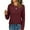Red, variant on Women's Tops Long Sleeve Under $10 Casual Long Sleeve Print Ladies Round Neck Blouse