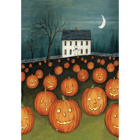 Pumpkin Hollow House 12.5 x 18 Inch Decorative Spooky Halloween Pumpkin Farm Garden Flag