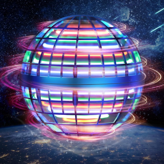 Pelota con forma de orbe volador LEMATRIX 2023, bola flotante, bumerán, azul
