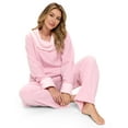 thumbnail image 2 of Casual Nights Fleece Pajama Set for Women, Soft Winter Pajamas with Pockets Lounge Set, 2 of 5