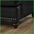 thumbnail image 2 of Modern Classic 2+3 Seater Faux Leather Loveseat & Sofa Set with Storage, Black Upholstery for Living Room, 2 of 12