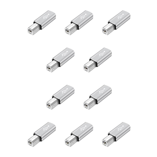 Soidarity Adaptador USB tipo c Mini a Herramienta de transferencia de datos de conexión Convertidor universal Adaptadores de conexión Cabeza Cabeza recta/Gris 10piezas Soidarity CBP376744