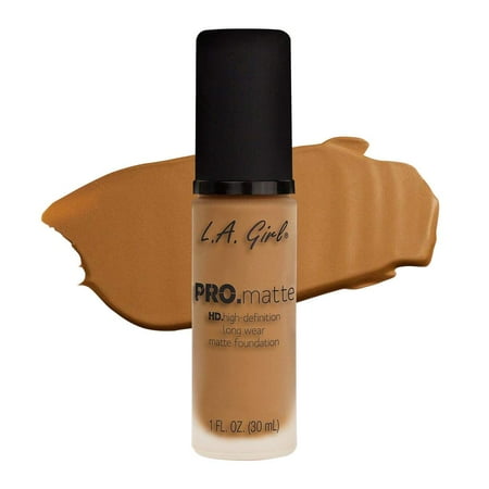 Mac Makeup Pro Long Wear PRO.mattte HD.high-definition long wear matte foundation (GLM681 Caramel), With a soft and suede-like finish, PRO.matte Foundation will have you covered.., By LA Girl ()