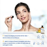 HIQILI Lemon Eucalyptus Essential Oil, 100% Pure Natural, 100mL for Diffuser Skin Care Cleansing Soothing