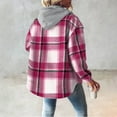 thumbnail image 6 of Xdegoge Fleece Lined Hoodies for Women Zip Up Drawstring Hoodie Coat Vintage Plaid Jackets with Side Pocket Outdoor Keep Warm Jacket Casual Thermal Coats, 6 of 6