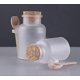 thumbnail image 4 of 2PCS Plastic Round Matte Bath Salt Seasoning Sauce Jar Container/Kitchen Organizer with Cork and Woo, 4 of 5