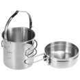 thumbnail image 4 of Aibecy Camping Backpacking Pot 1L Stainless Steel Portable with Foldable Handle Cooking Kettle, 4 of 7