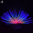 thumbnail image 3 of PULLIMORE Artificial Silicone Imitative Rainbow Urchin Ball with Glowing Effect for Aquarium Fish Tank (Blue), 3 of 7