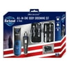 All-In-One Body Grooming Kit by Barbasol for Men - 8 Pc Ear and Nose Trimmer With Light, Body Hair Trimmer, Guide Comb, 2 Cuticle Pushers, 2 Nail Clippers, Nail File, Scissors, Tweezers, Plastic Stand