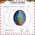 thumbnail image 5 of Wodellrrea Christmas Acrylic Suncatcher Puzzle, Tree Window Hanging Ornament, Stained Glass Style Decor, Green Night Tree, Colorful DIY Assembly Craft with Hanging Chain for Indoor Window, 5 of 9