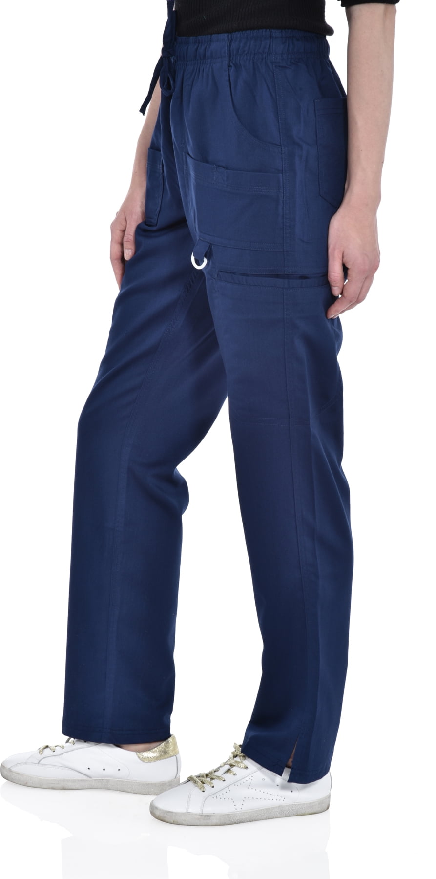 送料無料Marilyn Monroe Womens Stretch 8-Pocket Mid Rise Scrub Joggers, Navy, XL並行輸入 Marilyn Monroe Womens Stretch Eight-Pocket Straight Leg Scrub