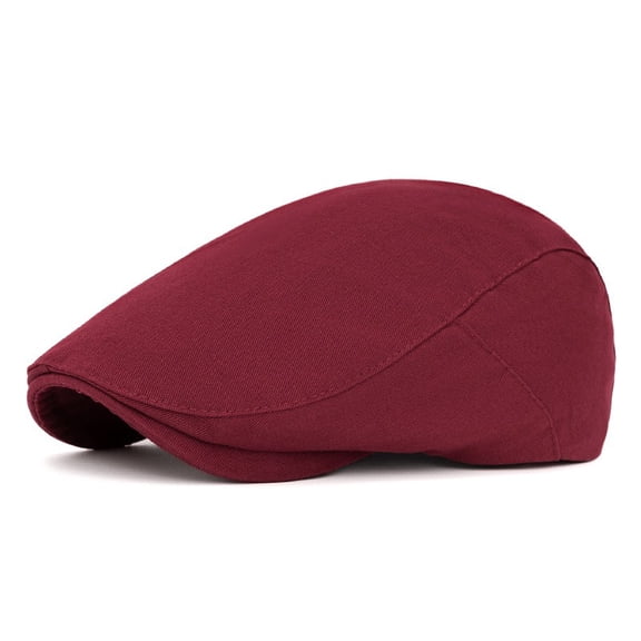 Men Women Solid Cotton Duckbill Gatsby Hat Golf Driving Cabbie Beret Newsboy Ivy Cap