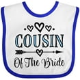 thumbnail image 3 of Inktastic Cousin of the Bride Wedding Girls Baby Bib, 3 of 4