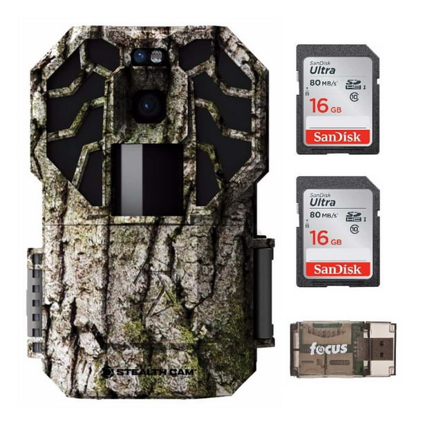 Stealth Cam G45NGX 22MP No-Glow Trail Camera w/ Two 16GB SD Cards & Card Reader - Walmart.com ...