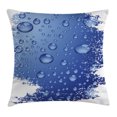 thumbnail image 1 of Grunge Throw Pillow Cushion Cover, Wet Surface Inspired Bubble Water Rain Drop Crystals Freshness Symbol Artsy Design, Decorative Square Accent Pillow Case, 16 X 16 Inches, Violet Blue, by Ambesonne, 1 of 2