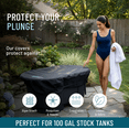 thumbnail image 3 of Polar Protector 100-Gallon Oval Stock Tank Cover – 600D Waterproof Insulated Lid for Cold Plunge, Livestock Waterer & Garden Water Tank, 3 of 6