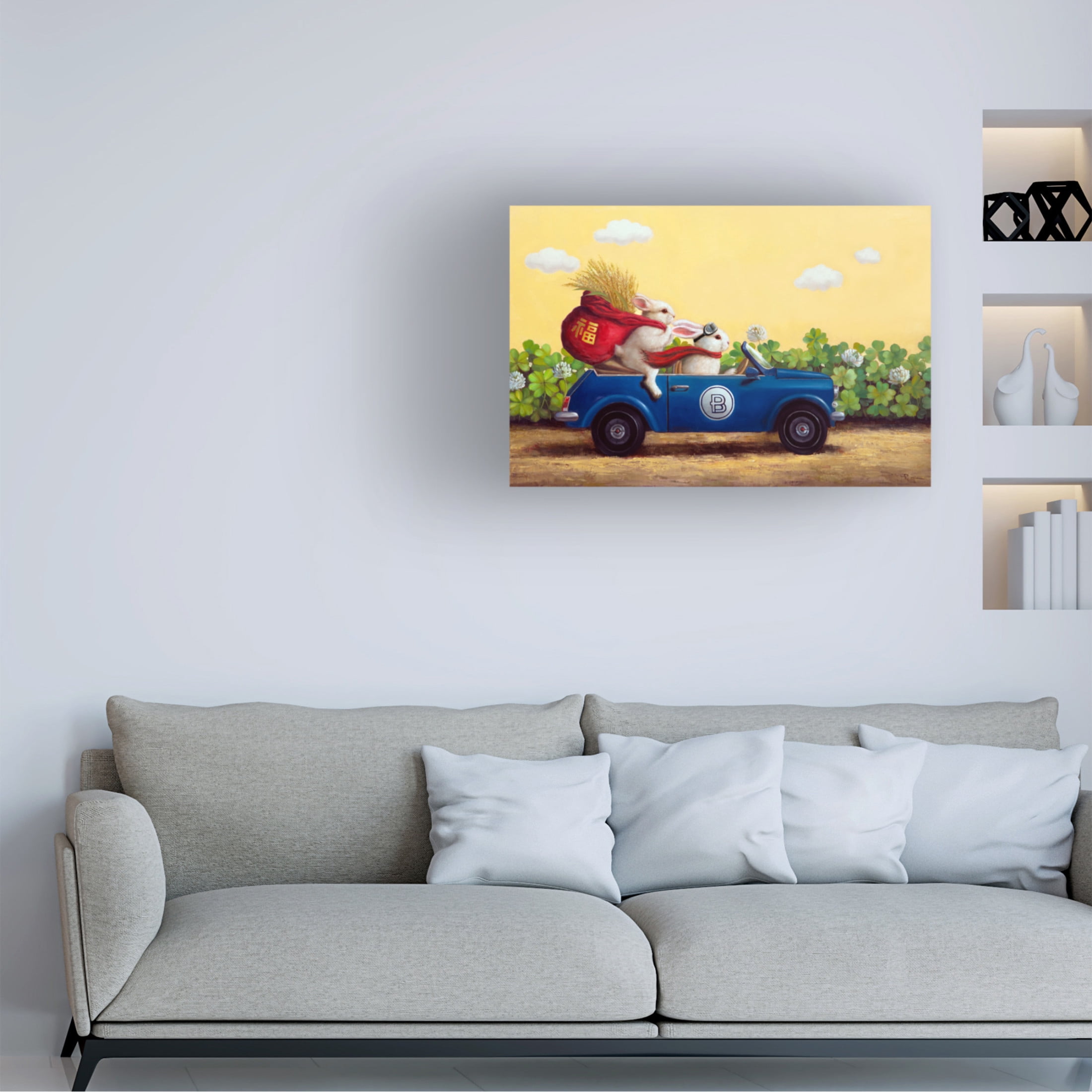 Canvas Wall Art - Lucia Heffernan 'Family Drive' Wall Art for Living Room, Bedroom, or Office Décor by Trademark Fine Art - 47 x 30 Inches