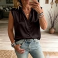 thumbnail image 2 of GigrtiJin Button Down Tank Tops for Womens Satin Collared Sleeveless Button Down Shirts Dressy Casual Loose Tank Tops for Womens, 2 of 5