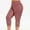 Rose Gold, variant on Tmtolofot High Waisted Capri Leggings For Women - Solid Color Tummy Control Yoga Pant Casual Stretchable With Pockets For Cycling, Running And Workout , 1#Green , XX-Large