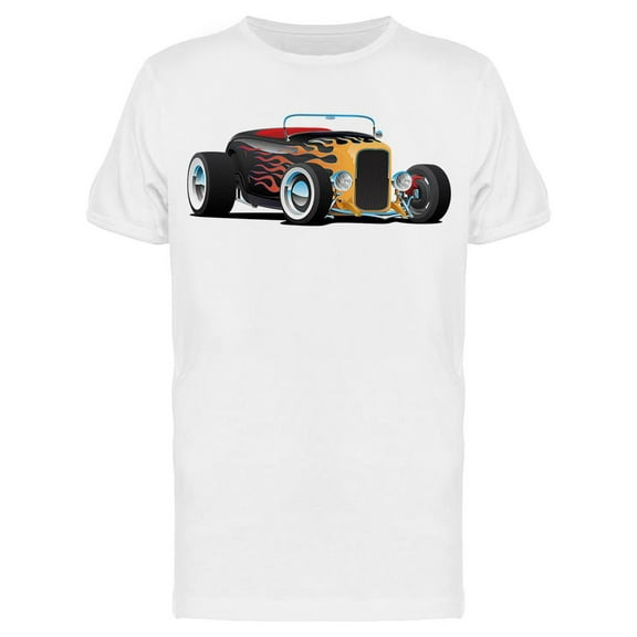 Smartprints Mens Graphic Tee - Custom Hot Rod Roadster - Regular Fit 100% Cotton