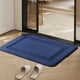 thumbnail image 1 of Esterilla absorbente para el baño - alfombra de espuma esponja de 40x60cm, entrada antideslizante y felpuda de inodoro, impermeable y lavable, gris/blanco/azul, 1 of 8