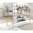 thumbnail image 5 of Home Square Mexller Contemporary Glass Top End Table in Gold - Set of 2, 5 of 6