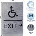 thumbnail image 3 of ADA CENTRAL SIGNS - 6"X9" Exit Right Sign with Arrow - ADA Compliant Tactile Graphics Grade 2 Braille Text Wall Signs - Emergency Rescue Safety Sign for School, Office, Business, Apartment, Restaurant, 3 of 7
