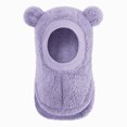thumbnail image 5 of Cethrio Toddler Girls Plush Balaclava Hats, Full Head Cover Neck Windproof Fuzzy Warm Kids Winter Ski Mask Size 6M-3 Years Purple, 5 of 5