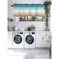 thumbnail image 6 of Teal Green Khaki Retro Gradient Kitchen Valances for Windows Abstract Watercolor Valance Curtains&nbsp; for Kitchen /Living Room/Bedroom/ Bathroom Decor, 54"x18 " ,Rod Pocket 1 Panel,, 6 of 7