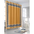 thumbnail image 3 of Shower Curtain Geometric Greek Key Design Shower Curtains for Bathroom, Waterproof Polyester Shower Curtain Set with Hooks, Extra Long 72" x 84" Yellow, 3 of 6
