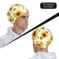 thumbnail image 5 of KLL European-style Pattern Sunflower A Winter Fall Beanie Knit Hats for Men & Women - Warm & Soft Stylish Toboggan Caps for Cold Weather, 5 of 6