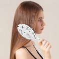 thumbnail image 2 of Minimalist Halloween Ghost Pattern Hair Brush,Girls Detangling Hair Brush,Glide Through Tangles with Ease for Wet & Dry Hair,8.8"X2.8", 2 of 7