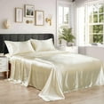 thumbnail image 4 of Home Soft Things Silky Satin 4 Piece Bed Sheet Set - Champagne - Queen, 4 of 9