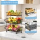 thumbnail image 4 of Cesta de Almacenamiento de Frutas y Verduras, Carrito de Almacenamiento Delgado de 3 Niveles con Ruedas de Bloqueo, Extraíble Estante de Almacenamiento de Metal Ideal para Cocina, Despensa, Tienda, 4 of 7