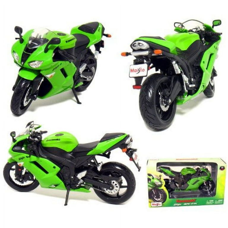 Maisto Kawasaki Ninja ZX-6R (Green) Diecast 1/12 Scale Maisto Kawasaki Ninja ZX-6R (Green) Diecast 1/12 Scale