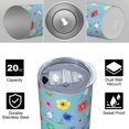 thumbnail image 4 of Pioneer Flower Floral Print Pattern 20oz Skinny Tumbler with Straw & Lid, Double Wall Vacuum Insulated Cup, Leak-Proof, Cup Holder Friendly, Hot 6H Cold 12H, 4 of 6