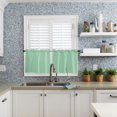 thumbnail image 3 of Kitchen Curtains 24 Inch Length, Texture of Polka Dot Farmhouse Curtains & Drapes, Simple Green with White Polka Dot Rod Pocket Window Curtains for Living Room/Bedroom/Bathroom, 27.5x24, 2 Panels, 3 of 5