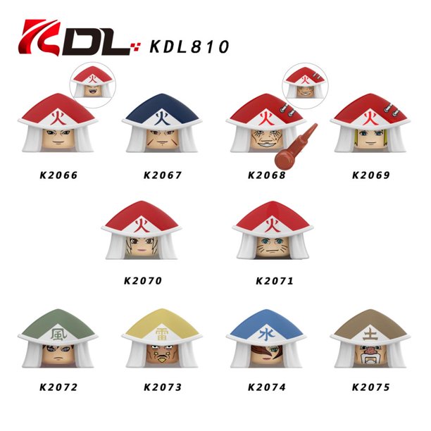 Naruto-minifiguras de acción de Anime, Yakushi, Kabuto, Senju, Tobirama, Uzumaki, Orochimaru, bloques de construcción, juguetes de modelos ensamblados hola suerte unisex