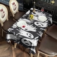 thumbnail image 2 of Black Halloween White Ghosts Rectangle Tablecloth 60"x120",Waterproof Polyester Rectangle Table Cloth, Wipeable Spillproof Polyester Tablecloth for Dining, Camping, Indoor and Outdoor, 2 of 6