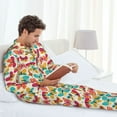 thumbnail image 6 of Balery Colorful Butterflies Pattern Pajama Sets for Men Long Sleeve 2 Piece Sleepwear Loungewear Sets Soft PJ's with Pockets Long Sleeve Comfy Pj Sets-X-Large, 6 of 7
